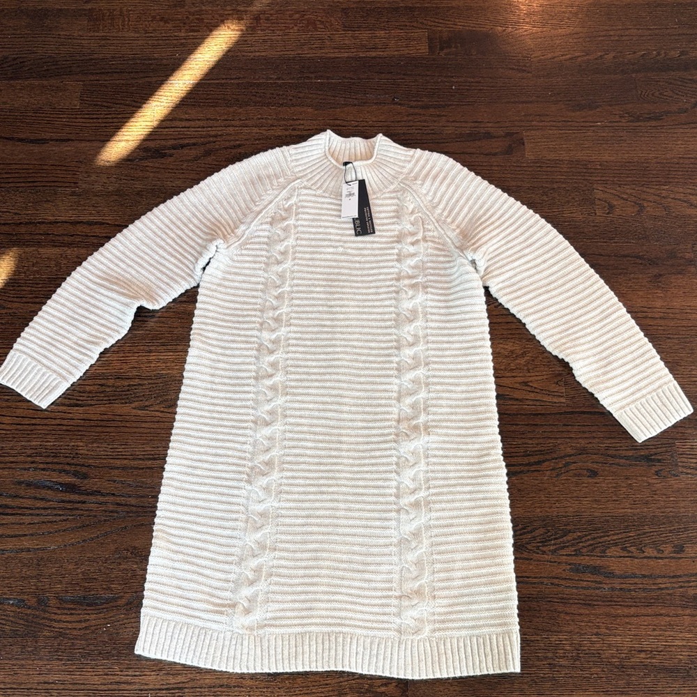Banana Republic Cream Sweater Dress